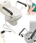 Top Tier Electric Toilet Seat Lifter With Adjustable Secure Arm Support And Built In Warm Dryer For Seniors, showcasing stable handles and motorized lift.