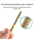 Golden Brazed Metal Router Bit For Marble Stone Grinders with diamond particles for efficient stone trimming.
