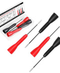 4 Pack 2mm Extended Needle Test Probes 600V 10A Insulation Piercing Tips Stainless Steel Multimeter Probe Leads in black and red