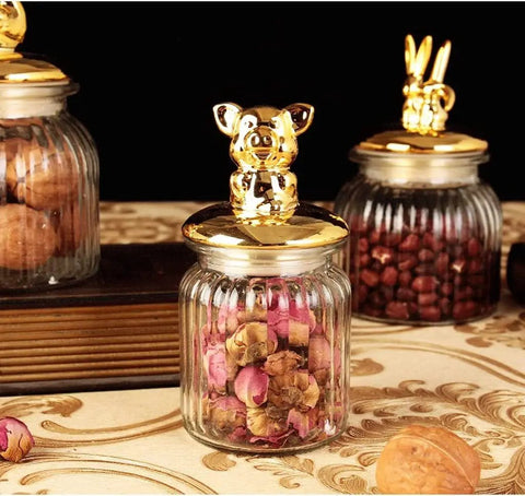 Dead Legit Glass Kitchen Storage Jars With Snap On Lids Hella Sturdy Airtight Containers for dried flowers and nuts.