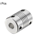 5 Pack Aluminum Alloy Shaft Couplings 6.35mm To 6.35mm Flexible Motor Coupler For CNC Machines And 3D Printers shown