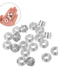30pcs Silver Aluminum Bearing Spacer Kit For Roller Skates And Skateboards Reduces Friction Boosts Stability Extends Lifespan Lightweight Universal Fit Inline Blades Perfect For Beginners Keeping Ride Fresh Budget Friendly Vibe All Night Long. silver aluminum bearing spacers in hand