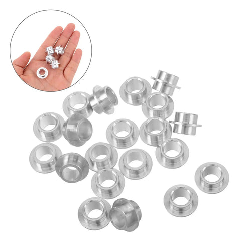 30pcs Silver Aluminum Bearing Spacer Kit For Roller Skates And Skateboards Reduces Friction Boosts Stability Extends Lifespan Lightweight Universal Fit Inline Blades Perfect For Beginners Keeping Ride Fresh Budget Friendly Vibe All Night Long. silver aluminum bearing spacers in hand