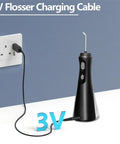 Replacement Water Flosser Charger For Cordless Models WP360 WP360C WP360W WP440 WP400 WP440C WP450 WP462 WP462W And WF Series USB Charging Cable 5ft Power Adapter connected to flosser