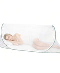 Instant Pop Up Mosquito Tent For Bedroom Camping And Patio With Portable Foldable Bug Net Quick Setup shown with person inside