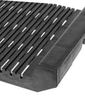 Close-up of Anti Static Circuit Board Storage Rack And PCB Holder Stand for Safe Electronics Protection, showing black slotted design.