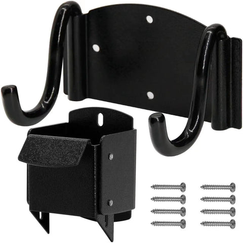 Heavy Duty Wheelbarrow Storage Bracket With Wall Mount Black Sturdy 80 Lb Capacity Outdoor Garden And Workshop Space Saver Holder