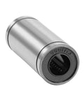 LM10LUU linear bearings set showing one bearing, 10mm bore, 19mm OD, 55mm length for CNC machines and 3D printers, 45# steel.