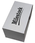 Box packaging for Milestock product, white with black text, labeled 'Made in China'