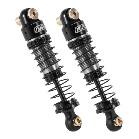 40mm Big Bore Oil Shock Absorbers For 1 24 Scale RC Rigs Upgrade SCX24 FCX24M in black aluminum and nylon with threaded bodies
