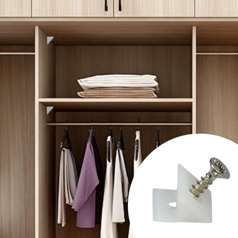 Wardrobe with 30 Pack Drawer Wedges With Screws For Bottom Support Replacement Brackets Cabinet And Furniture Repair Kit