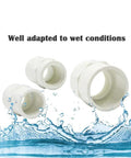 Six Pack 1 Inch PVC Coupling Fittings White Slip To Female Thread Pipe Adapters For Schedule 40 PVC Piping in wet conditions