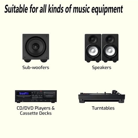 Audiophile Speaker Isolation Spikes Aluminum Record Player Shock Absorber Floor Protector Mat Anti Vibration Pads For Subwoofer Non Slip LP Vinyl Turntable Base