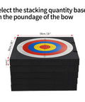 Stacked 20 Inch Square Archery Target With Rope Handle Lightweight High Density EVA Foam Practice Target For Curved Longbows
