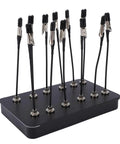 FTVOGUE Magnet Helping Hands Soldering Station Holder with 12 flexible clips mounted on a metal base for electronics assembly.