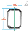 6 Inch Back To Back Shower Door Handle For Glass Doors One Quarter Inch To One Half Inch Thick, Stainless Steel 304 Chrome Finish