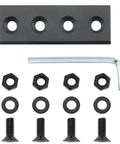 Barn Door Track Connector Sliding Door Hardware Black Carbon Steel Interior Adaptor For Connecting And Repairing Metal Joining Plate Fastener