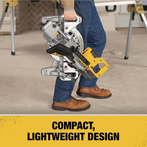 Beefy Cordless Seven And A Quarter Inch Miter Saw 20V Max Tool Only With Integrated Cut Line For Quick Accurate Crosscuts And 11 Stop Miter Detent Crown And Base Capacity For Framing And Trim Projects