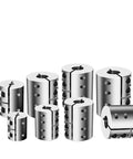 Heavy Duty Aluminum Shaft Coupling For 3D Printers With Spider Connector Rigidity Motor Adapter Universal Joint Cardan Linkage LL Series D16L16-3X8 set of various sizes and designs.