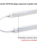 3 Meter Double End LED Linkable Power Cord For T5 And T8 Tube Light Fixtures End To End Connector Cable Close-Up View