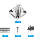 Tough As Nails Drawer Locks With Keys Two Pack Alloy Steel cabinet locks and key set for secure storage, silver finish.