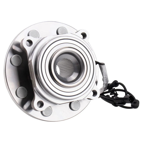 Front view of a Front Driver Or Passenger Side Wheel Bearing And Hub Assembly For Ram 2500 3500 2019 To 2024 Replacement OE Fit Easy Install