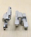 Invisible 2D T Hinge adjustable 180 degree wood door hardware heavy duty hidden hinge silver finish on wooden surface