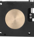 RF A60 Linear Stage Translation Platform with Manual Angle Square Micrometer, top view, 60x60mm cross roller, aluminum alloy