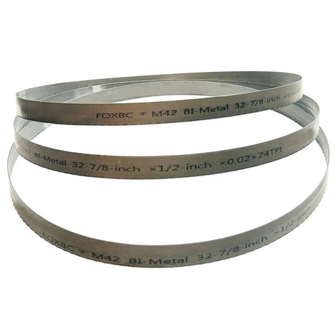 32-7/8 Inch 0.020 Inch Thick 1/2 Inch Wide 24 TPI Bandsaw Blades 3 Pack For Portable Saws Hook Tooth Design