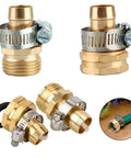 Top Shred 3/4 Inch Garden Hose Repair Mender Kit With Stainless Steel Clamps For Quick Irrigation System Fixes And No Dripping Water Connections, brass hose connector with clamp