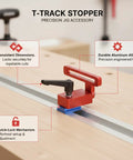 One Pack Aluminum T Track Stopper For Router Table And Table Saw, Must Have Heavy Duty Jig Accessory With Quick-Lock Mechanism