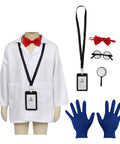 Kids Scientist Costume Set With Lab Coat ID Badge And Matching Accessories For Role Play Dress Up Realistic Doctor Lab Look