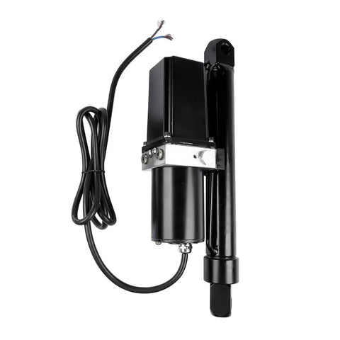 Ten Inch 12V DC Hydraulic Motor Electric Linear Actuator, black housing, compact design for smooth linear motion control.