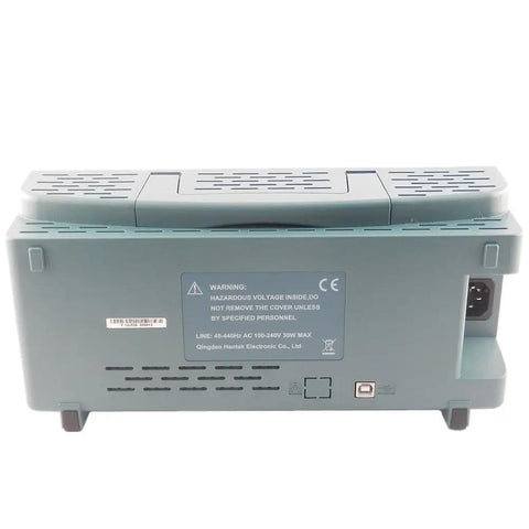 Back view of Digital Storage Oscilloscope With USB Storage And Remote Control, 100MHz Bandwidth, showing power and port connections.