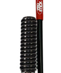Close-up of 3 Foot Fiberglass CB Radio Antenna Built Beefed Up With 1000 Watt Power, Heavy Duty Black Stainless Steel Spring