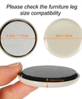 12 Pack Self Adhesive 2 Inch Furniture Sliders For Carpet And Hardwood Floors Heavy Duty Moving Pads, showing size details