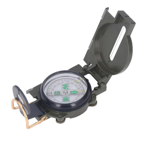 Durable Alloy Survival Compass With Metal Cover And High Accuracy North Indicator Lightweight Aluminum Build