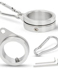 2 Pack Flag Pole Rings featuring slick spinning aluminum clips and steel hardware, ideal for 0.75 to 1.02 inch poles.