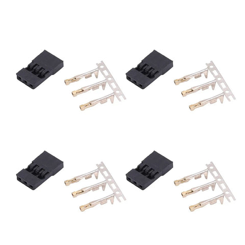 Gold Plated 3 Pin Plug Kit For Electronic Equipment With ABS Brass Shell DIY Connector For Model Aircraft And RC Devices