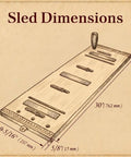 Heavy Duty Table Saw Taper Jig Featuring Triple Adjustable Clamps And A Robust Aluminum Fence For Dead On Bevel Cuts And No Sweat Setup on Sled Dimensions with measurements.