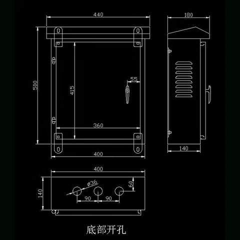 Technical drawing of 304 Stainless Steel Outdoor Electrical Box Enclosure For Electronics IP67 Waterproof Weatherproof NEMA Wall Mount Project Box With Insulation Mounting Plate Tough As Nails Outdoors, showing dimensions and structure.