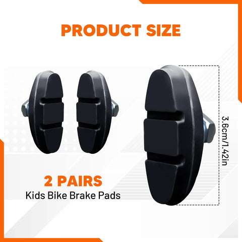 4 Pack Aluminum Alloy Kids Bike Brake Pads For Easy Installation And Safe Replacement On Kids Bicycles And Mountain Bikes