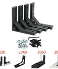 Beefy Heavy Duty Corner Brackets 4 Pack 78x78mm Inside Gusset For 2020 Aluminum Extrusion Profile Includes 16 M5 Screws And 16 M5 T Nuts Black Finish For Strong 90 Degree Joints In DIY Frames And Rigs