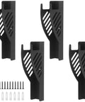 Rugged Wall Mount Jack Stand Holder Set, 2 Pack Holds 4 Heavy Duty Steel Stands with installation hardware included.