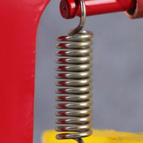 Close-up view of the spring mechanism on the Built Tough Universal Granite Slab Lifting Clamp, showcasing durable coil design.