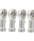 Built Tough Four Pack Fish Eye Threaded Rod End Bearings Featuring Durable Copper Housings For Rock Solid Industrial Linkages And Smooth Heavy Duty Power Transmission Parts.