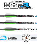 Lethal 405 FPS Crossbow With Beast Mode Pro Package 3 HYPR Lite Bolts with quick-kill speed and improved accuracy features.