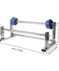 Manual Stretch Film Tool With Cutter And Adjustable Hand Operated Wrap Dispenser Stand For Easy Warehouse Wrapping Of Regular Supplies And Cargo Packaging Film In Lightweight Metal Plastic Construction 46cm base