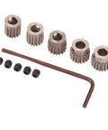 Set of sprockets and hex key for bicycle repair; not the Electric Bike Chain Steel 420 106 Links Premium Cycling Chain.