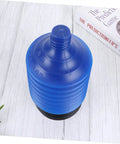 Heavy Duty Toilet Plunger Slays Stubborn Bathroom Clogs Quickly Without Breaking A Sweat Using Legit High Pressure Suction And Ergonomic Grip Handle, blue rubber cup design.